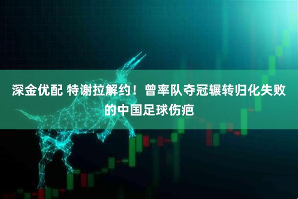 深金优配 特谢拉解约！曾率队夺冠辗转归化失败的中国足球伤疤