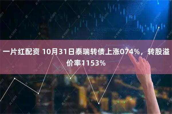 一片红配资 10月31日泰瑞转债上涨074%，转股溢价率1153%